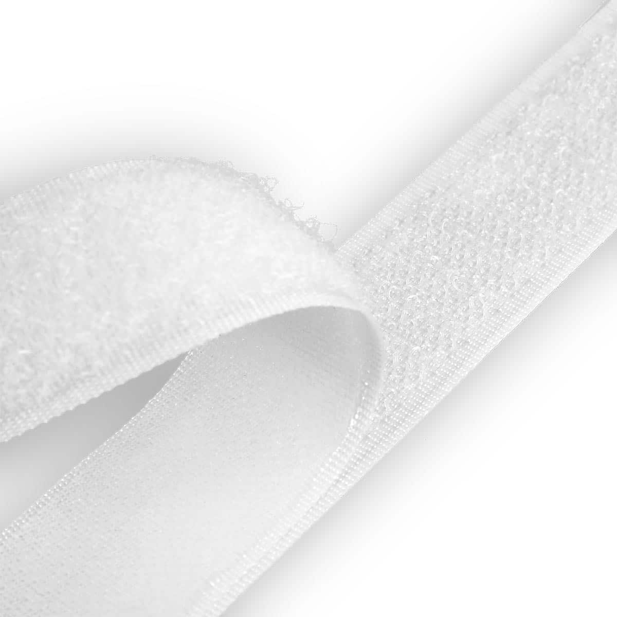Blanc, 2,5 cm x 100 cm ZADAWERK® Ruban Auto-agrippant 