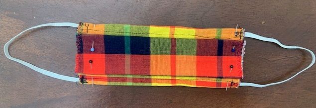 Finalisation du masque en tissu