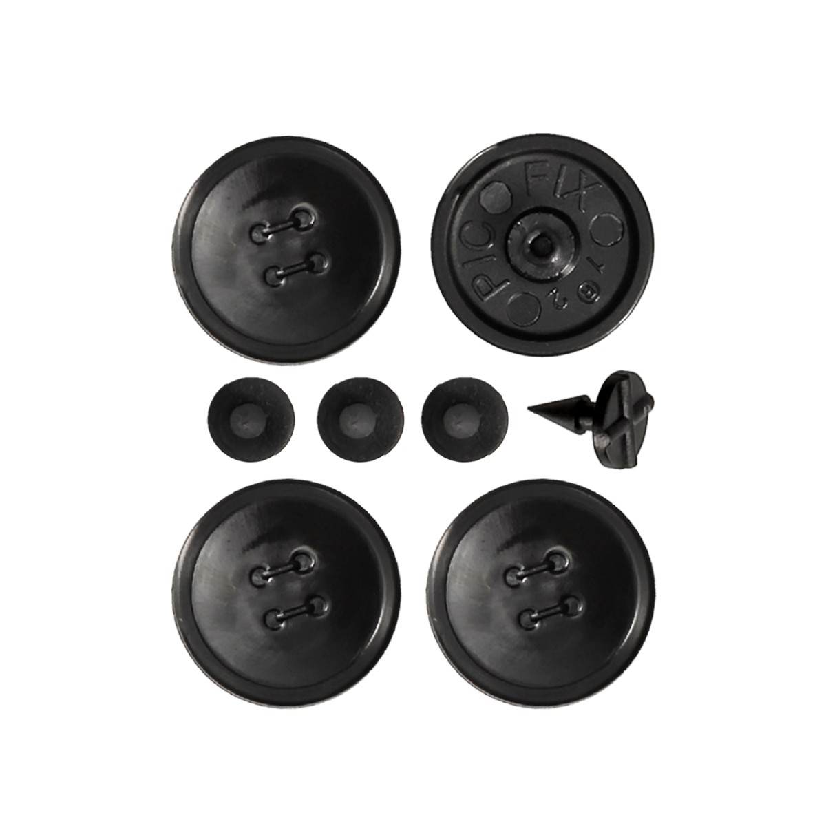 Boutons couture gris & noir 25 MM