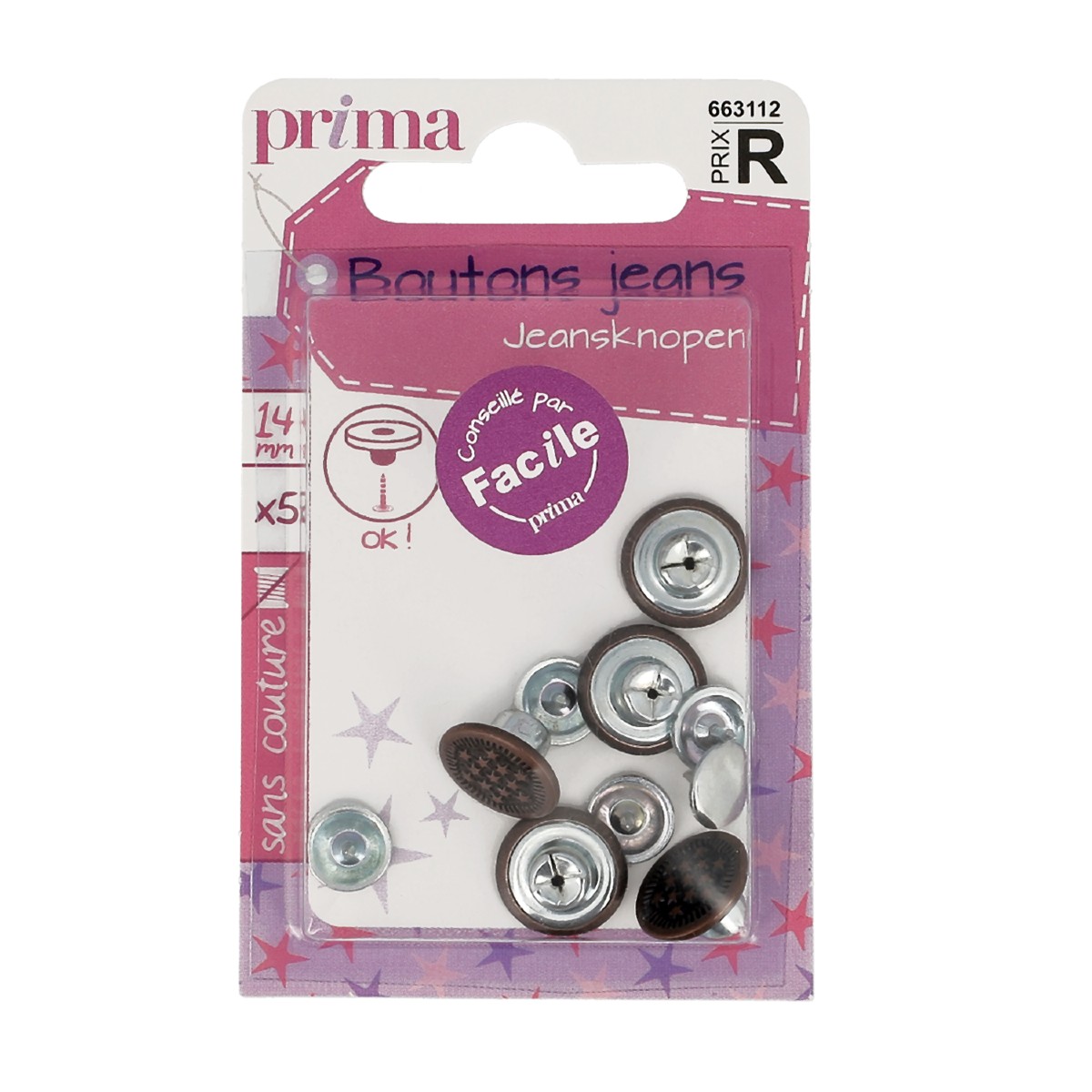 Bouton Jean Clipsable Bouton Pression Metal Bouton Pression À