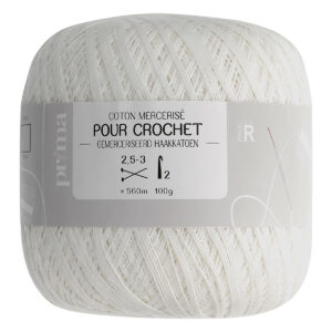 Coton à crocheter blanc - Prima Mercerie