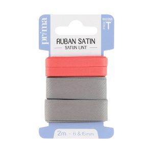ruban en satin corail
