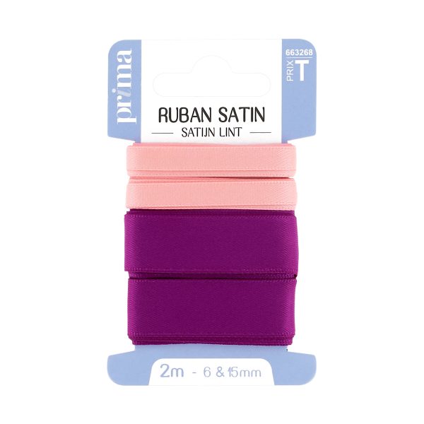 ruban en satin rose