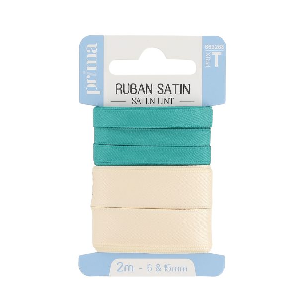 ruban en satin beige