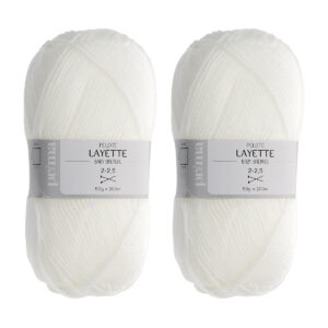 Lot pelote layette blanche