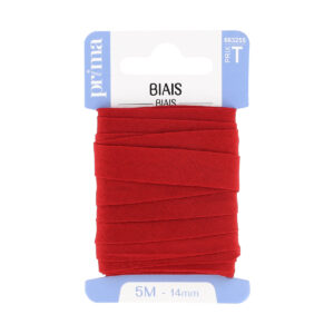 Biais 5m rouge - Prima Mercerie