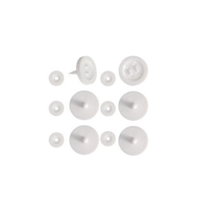 Boutons sans couture blanc 11mm