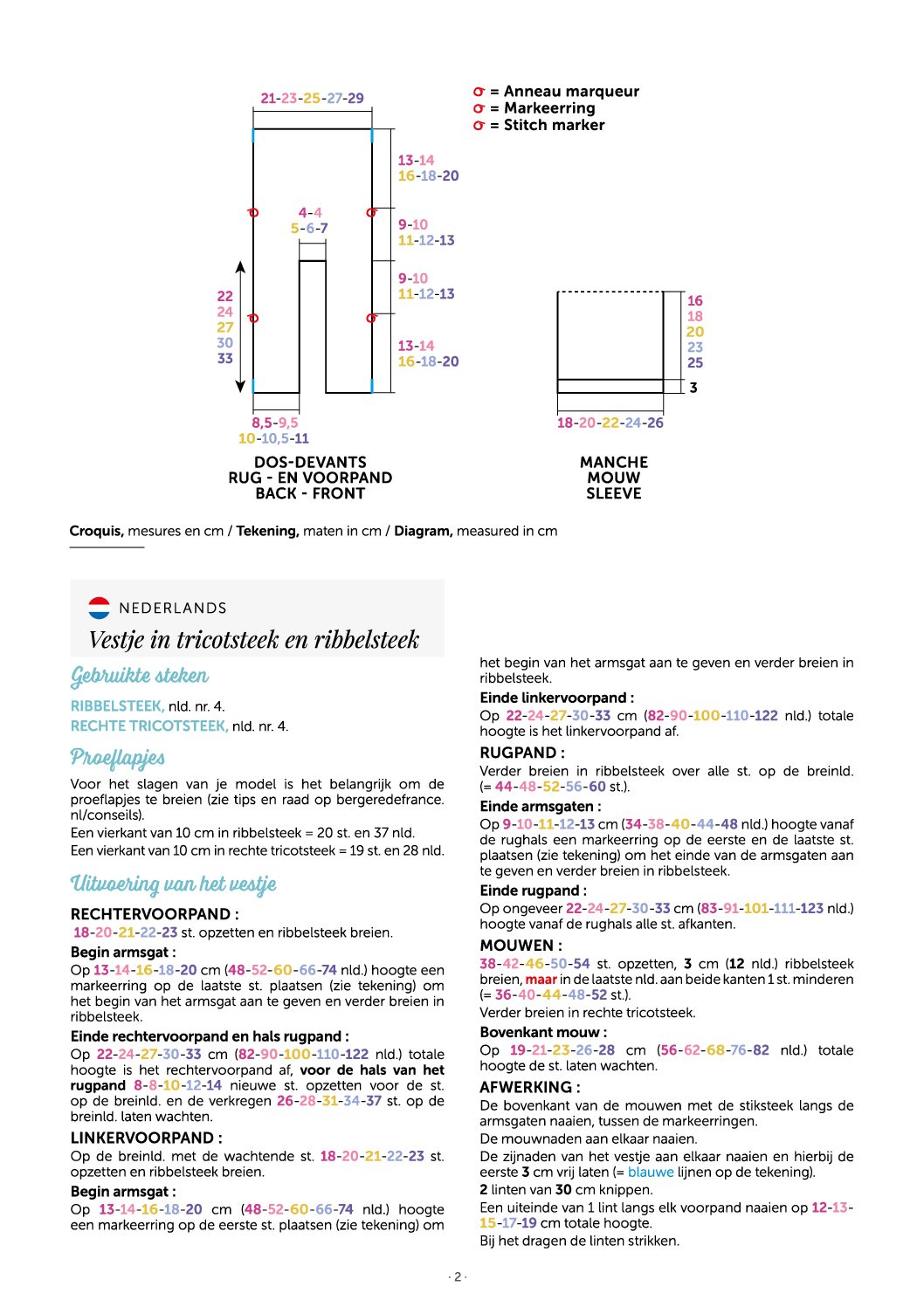 tricoter-gilet-Tricoter un gilet pour enfant en point jersey et mousse - Bergère de Franceenfant-p2
