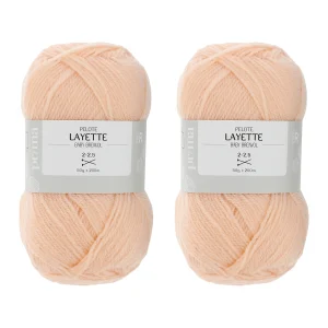 Laine couleur pêche