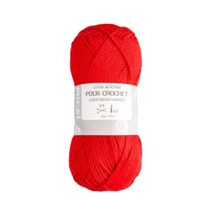Coton à crocheter rouge