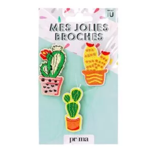 Broches thermocollantes cactus