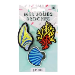 Broches thermocollantes coquillages