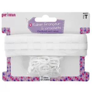 Ruban fronceur + crochets