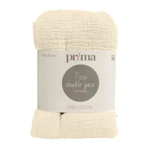 Tissu double gaze blanc