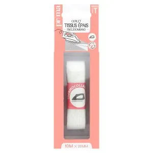 Ourlet thermocollant pour tissu épais 10m x 20mm