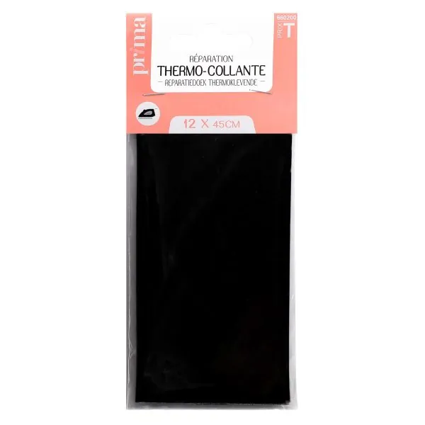 Tissu thermocollant noir mercerie