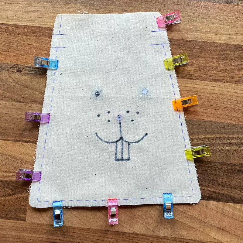 Tuto sac lapin de Pâques Prima Mercerie - étape 6 Sac lapin de Pâques
