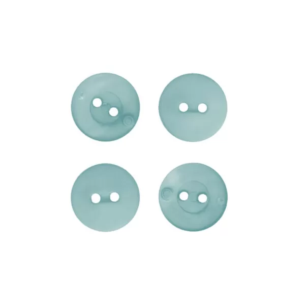 Boutons enfants à coudre bleu 15mm avant et arrière