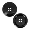 Boutons à coudre noir 36mm avant et arrière
