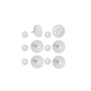 Boutons sans couture blanc 11mm