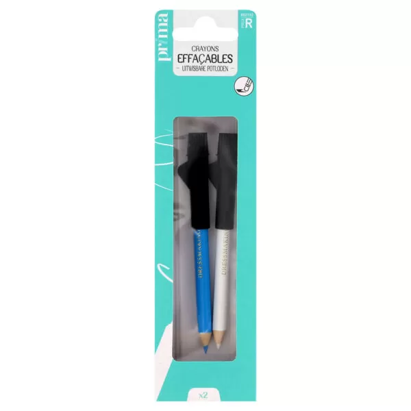 Crayons effaçables x2 - Prima Mercerie