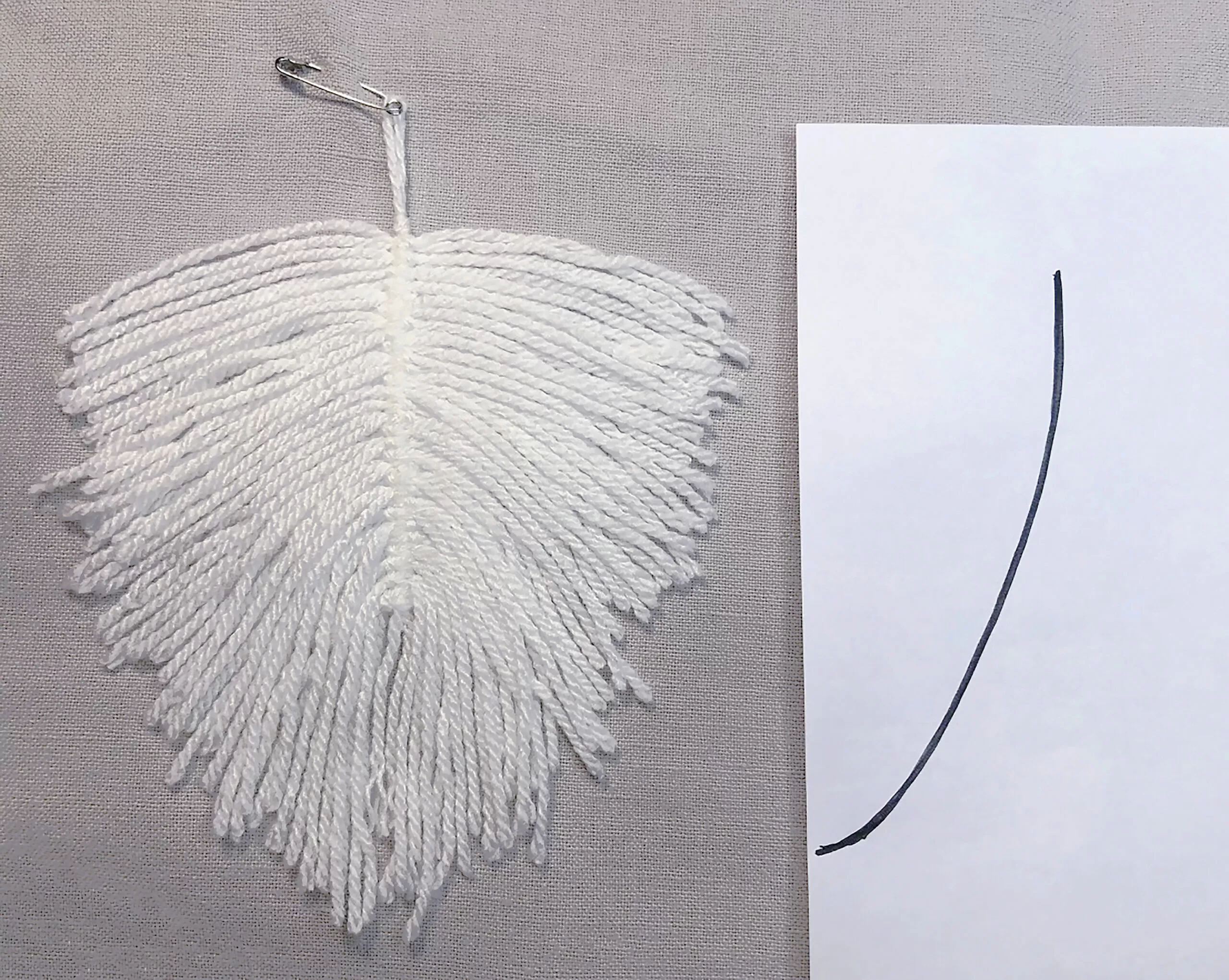 Tuto plume en laine étape 8 Tuto plume en laine étape 8