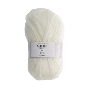 Pelote pailletée 50g blanc - Prima Mercerie