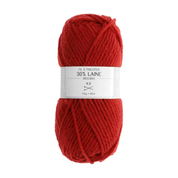 laine à tricoter rouge