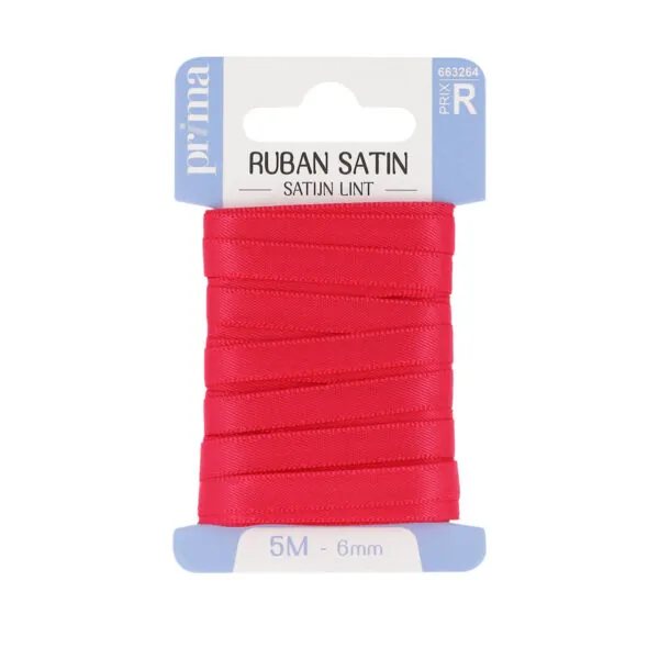 Ruban satin assortiment 5M x 6MM – Image 2