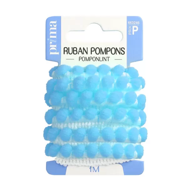 Ruban pompons colorés